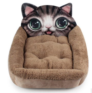 style: 2, Size: 55X50X15cm - Warm Pet Cat Dog Kennel Mat