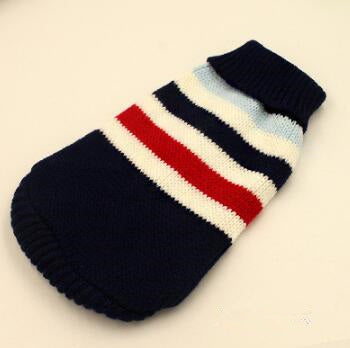 style: Black stripe, Size: 24 - Manufacturers selling dog clothes pet dogsweater sweater knitted winter clothes Teddy Bichon puppy