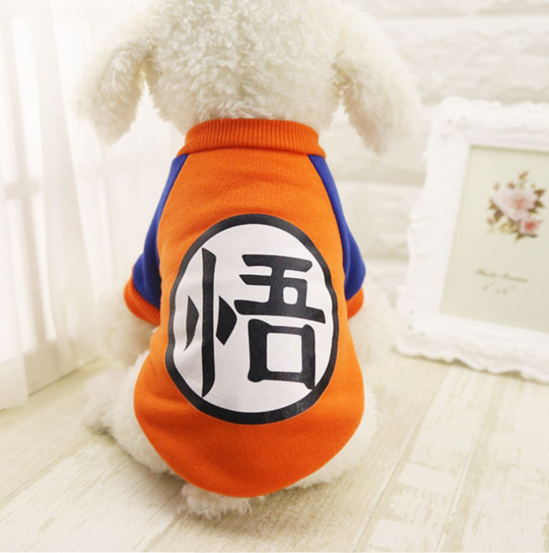 Style: Orange Tshirts, Size: M - Cute Pet Vest Clothing Small Puppy Costume Summer Apparel