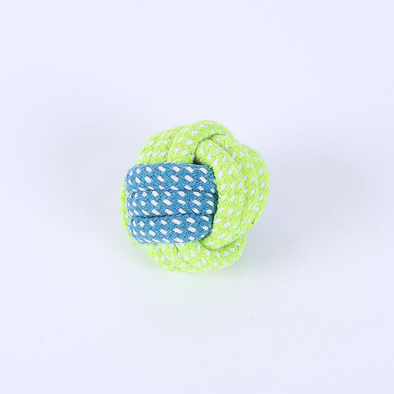 style: Ball - Bite-resistant Cotton Rope Molar Teeth Cleaning Rope Knotting Cat And Dog Toy Set