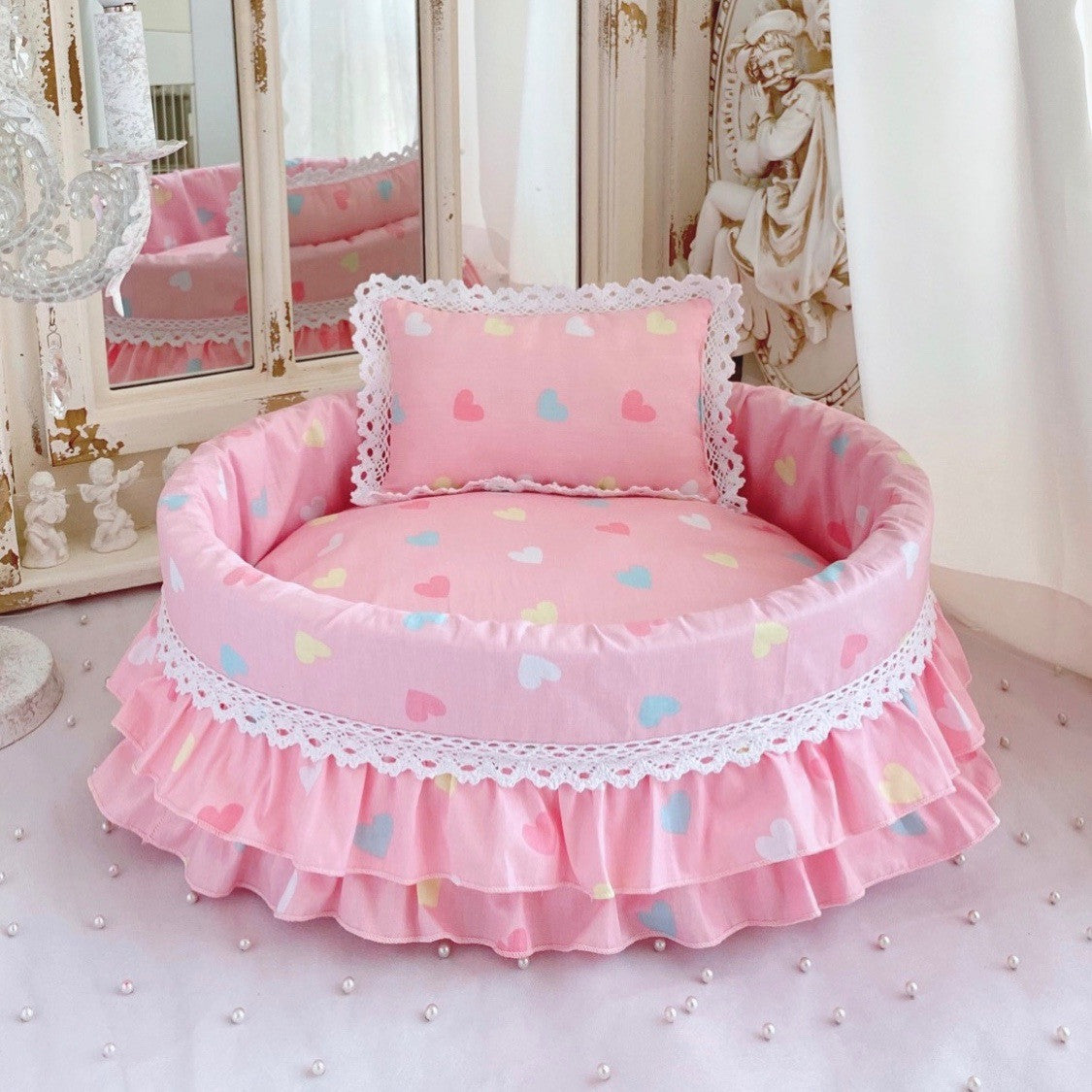 style: A, Size: 50X60CM - Princess Bed Removable And Washable Cute Pet Bed