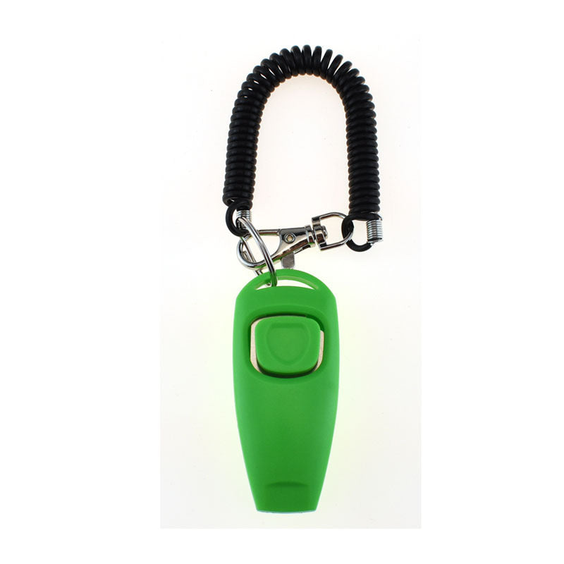 Two-in-one Clicker Pet Training Clicker Pet Clicker Whistle Dog Training Whistle Yellow Bracelet