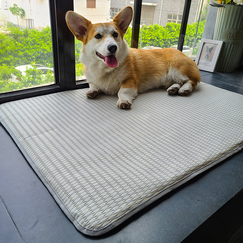 style: C, Size: M - Dog Mat Sleeping With Pet Mat Summer Mat Anti Bite Mattress Cat Non Stick Hair Ice Mat Dog Mat