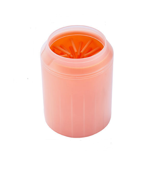 Specifications: L, Item number: orange - Pet Paw Cleaner Cleaning Kit Cup Soft Brush Can