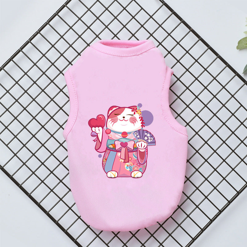 Pet cat thin vest