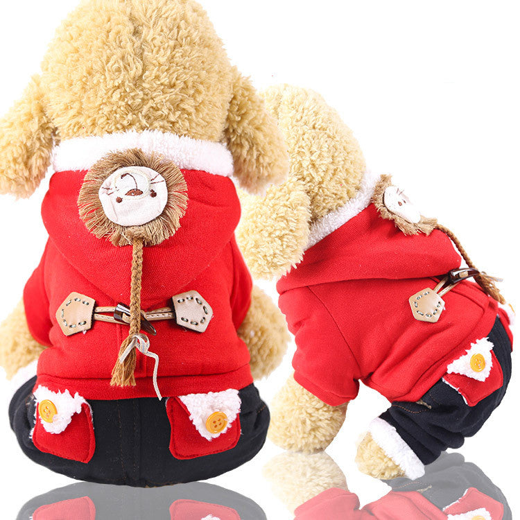 Style: Lion 1, Size: S - Winter clothing for dogs