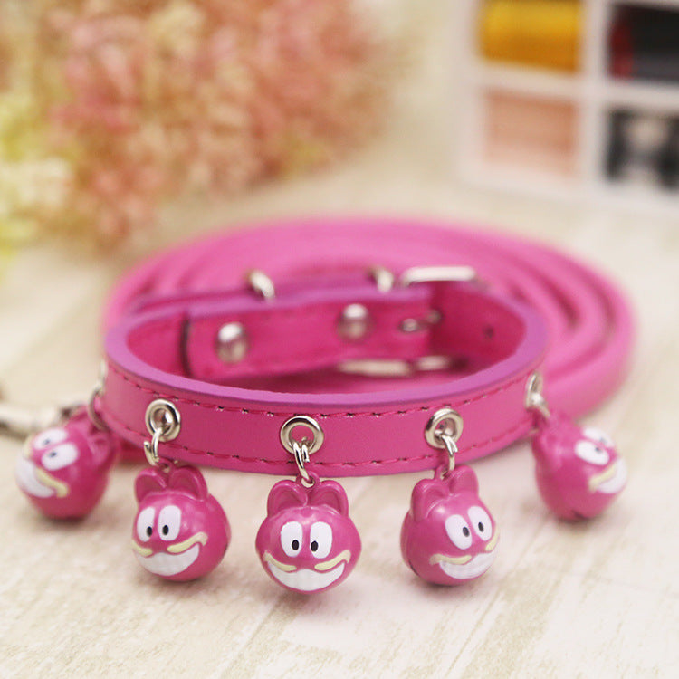 style: Rose redA, Size: M - Pet collar