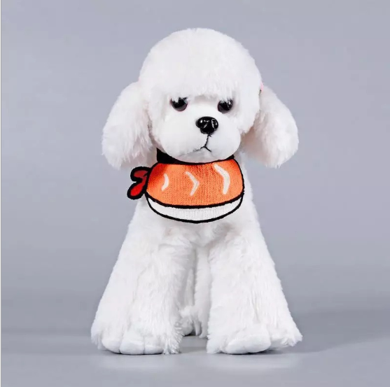 Style: Orange - Pet dog cat saliva towel scarf