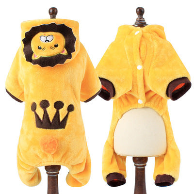 Style: Lion, Size: M - Winter clothing for dogs