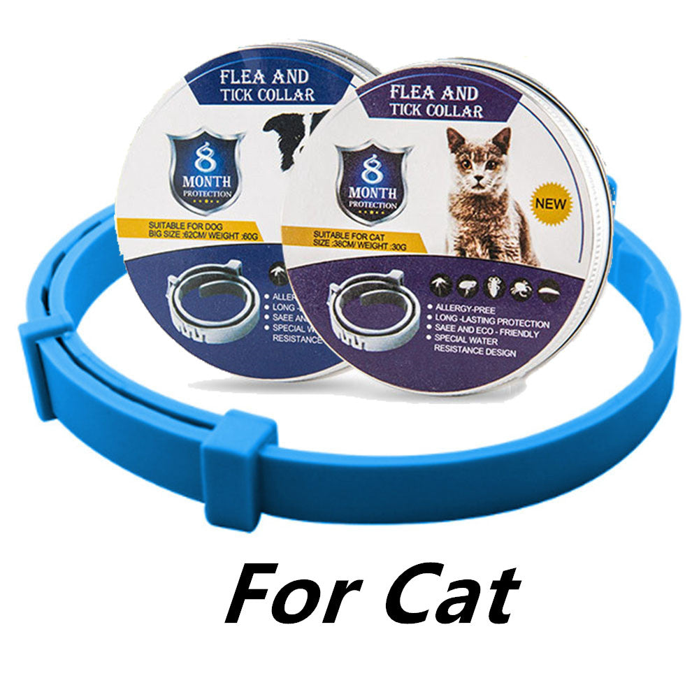 style: Cat Dark blue - Pet Anti-mosquito Collar Cat Dog Adjustable Insect Repellent Collar Pet Supplies