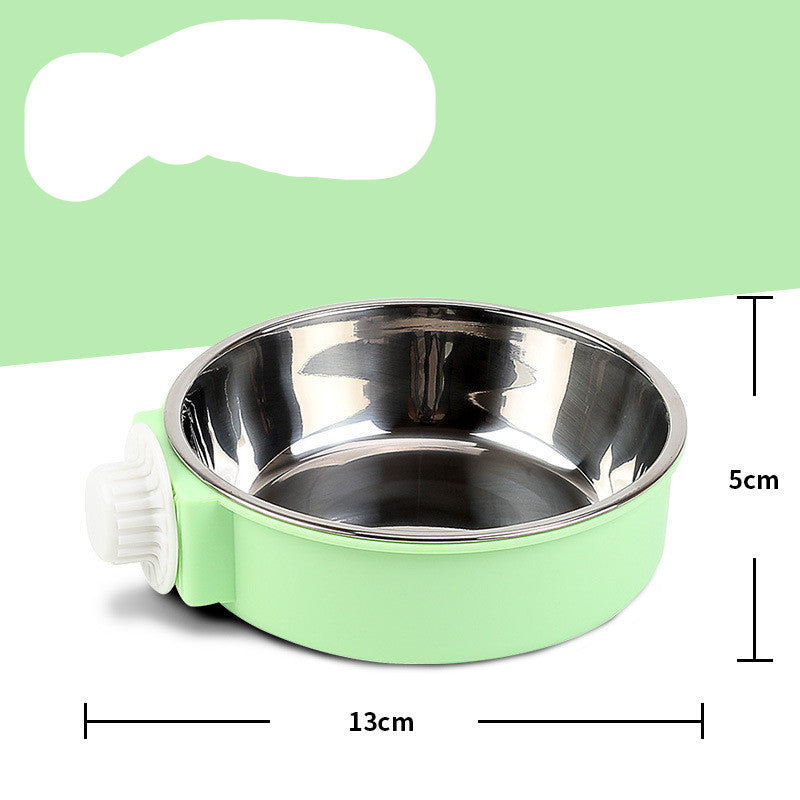 style: 2style - Hanging Hanging Cage Cat Food Bowl And Dog Bowl Anti-overturning