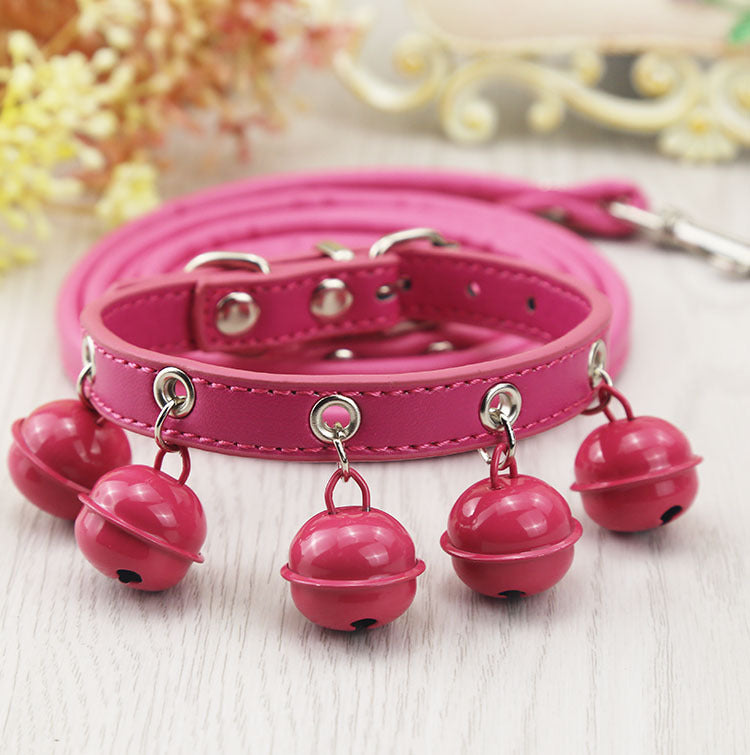 style: Rose red, Size: S - Pet collar