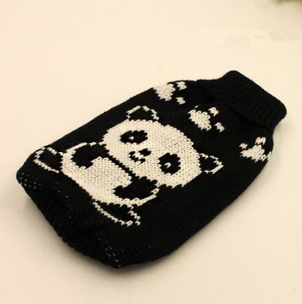 style: Panda, Size: 6 - Manufacturers selling dog clothes pet dogsweater sweater knitted winter clothes Teddy Bichon puppy