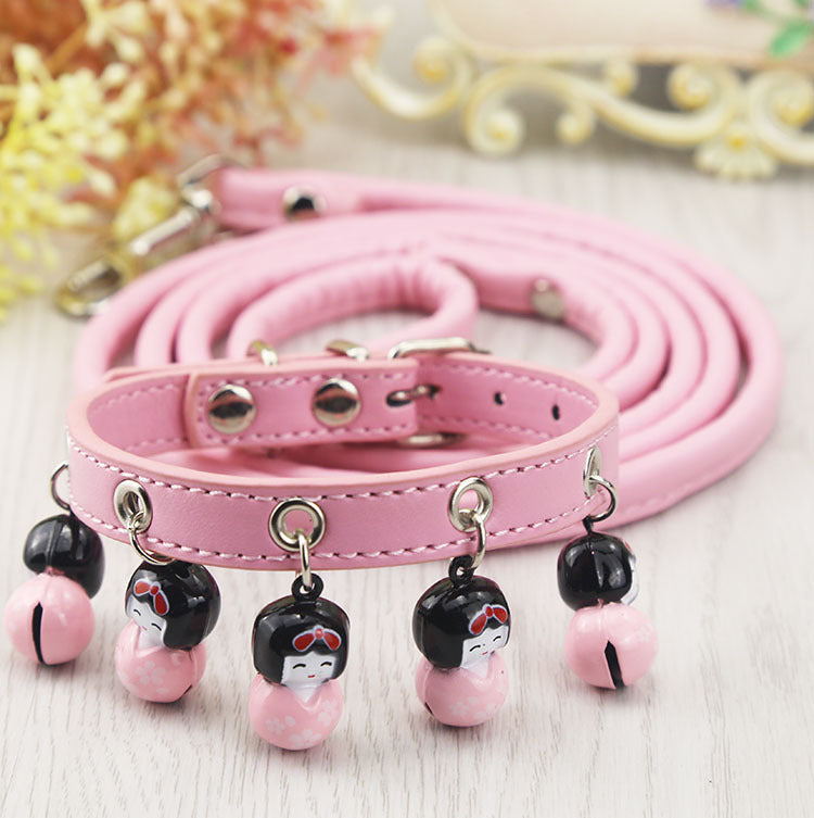 style: PinkA, Size: M - Pet collar