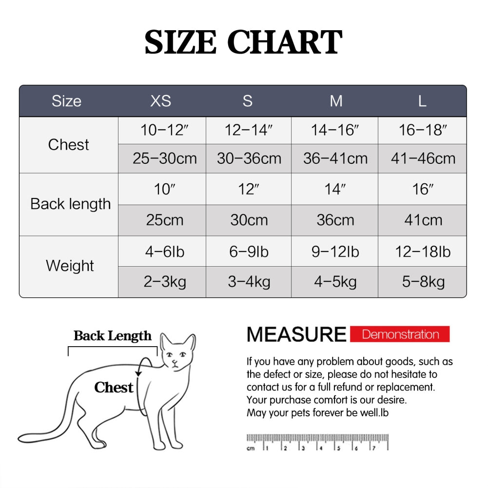 Pet Cat Shedding Suit Full Coverage Pet Recovery Bodysuit After Surgery Alternative Anxiety Calming Shirt gray S