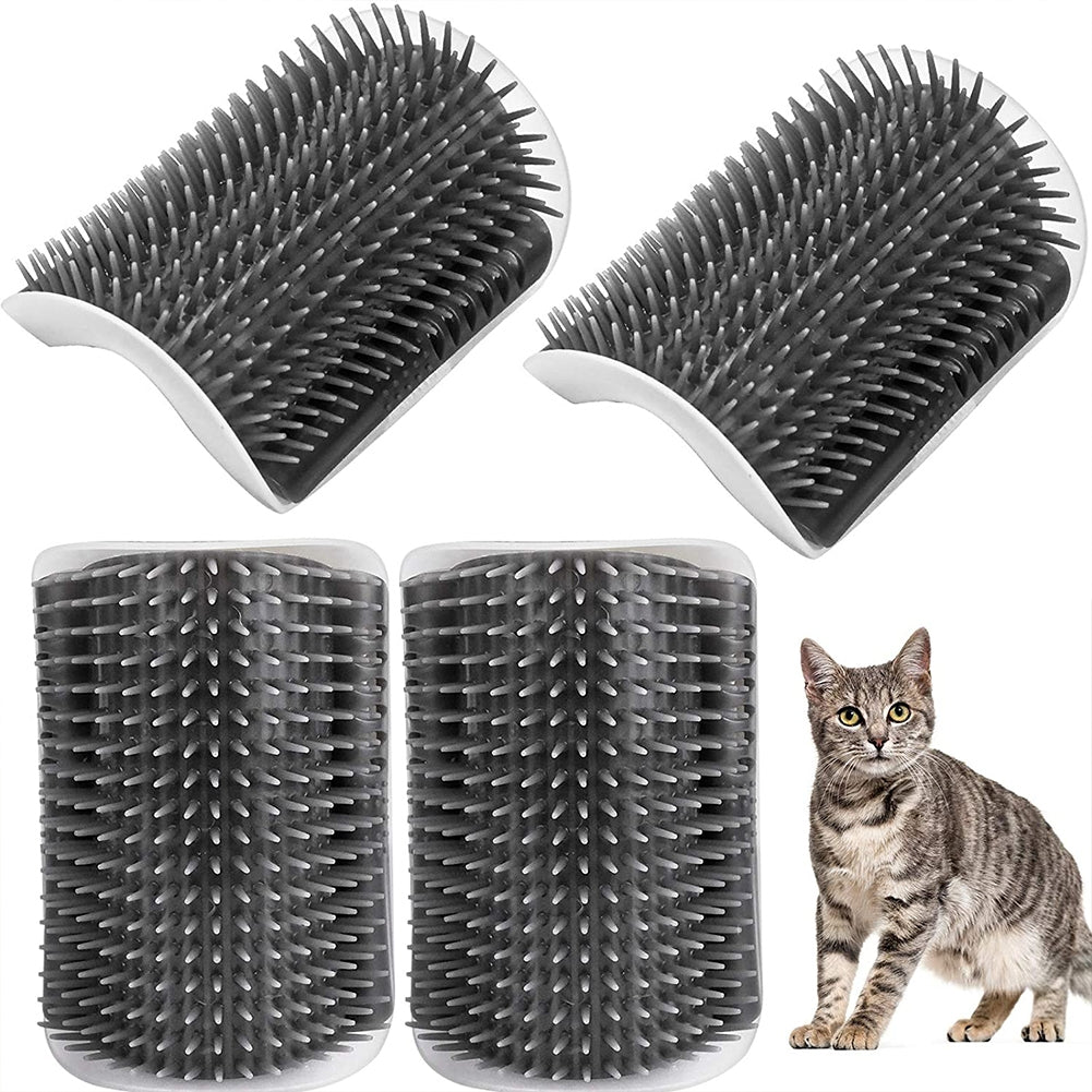 Cat Massage Brush Comb Removable Washable Wall Corner Self Groomer Cat Itching Device Pet Supplies grey_13x8x4.5