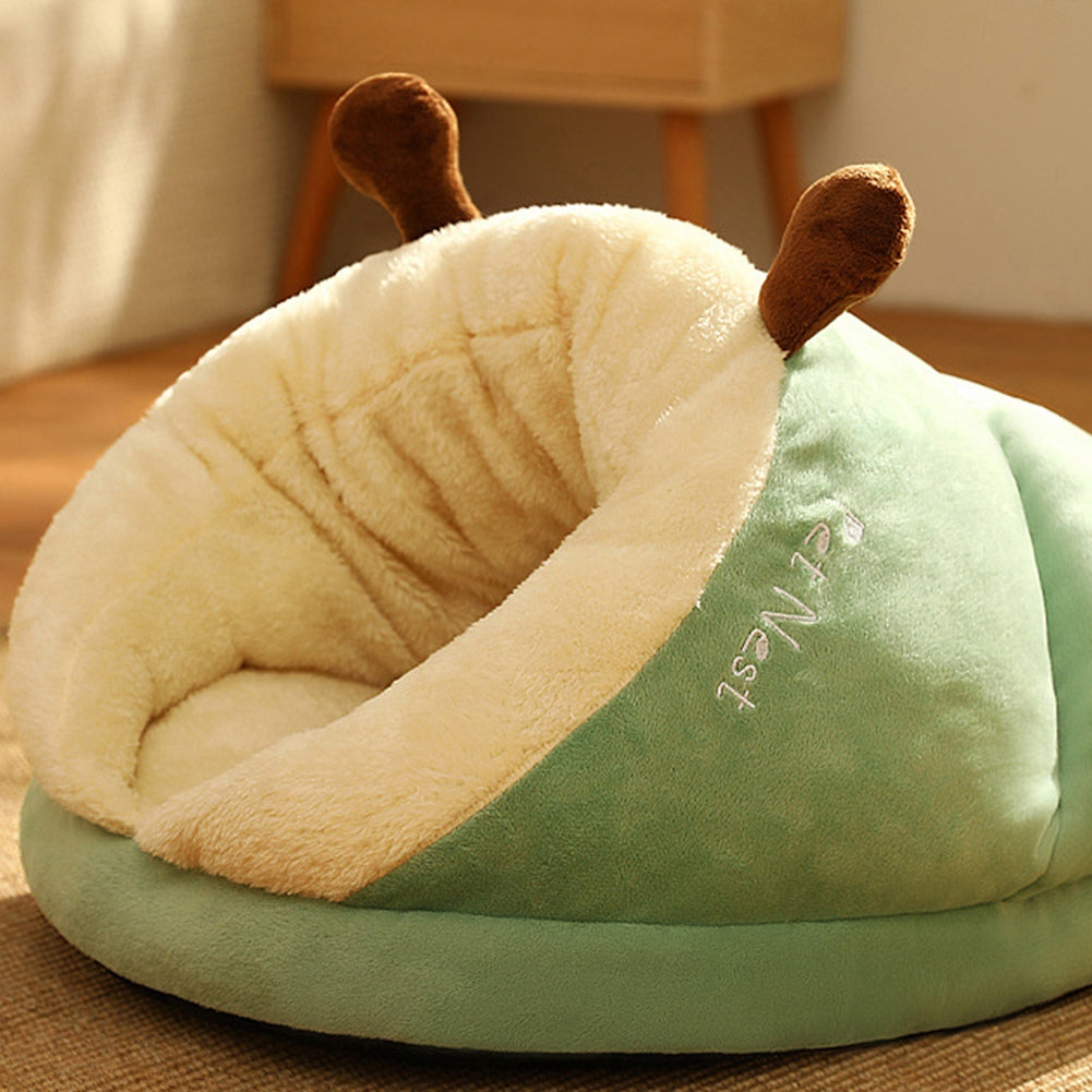 Winter Warm Plush Cozy Nest Slippers Shape Thickened Sleeping Cushion Mat For Small Medium Cats Dogs red rabbit L [60 x 40 x 35]