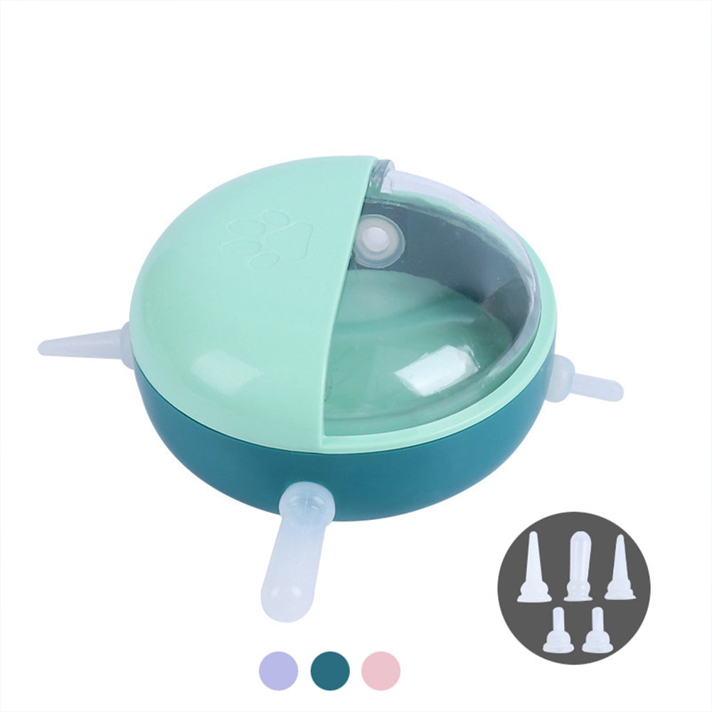 Bionic Pet  Feeding  Bottle Anti-choking Food Bowl Multi Pacifier Self-service Milk Drinking Device For Cats Dogs Universal Green