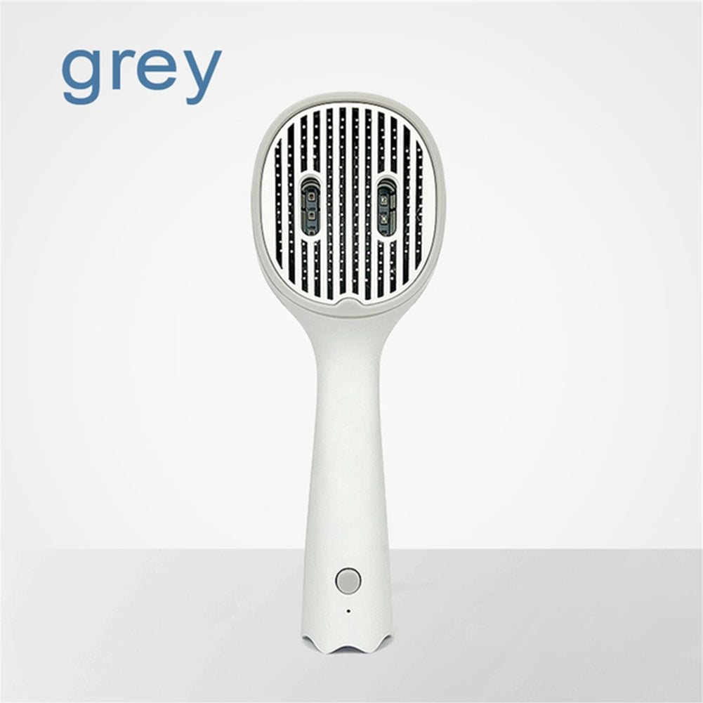 Pet Ultraviolet Sterilizing Comb Usb Rechargeable Cat Dog Automatic Hair Removal Brush Gray Edge