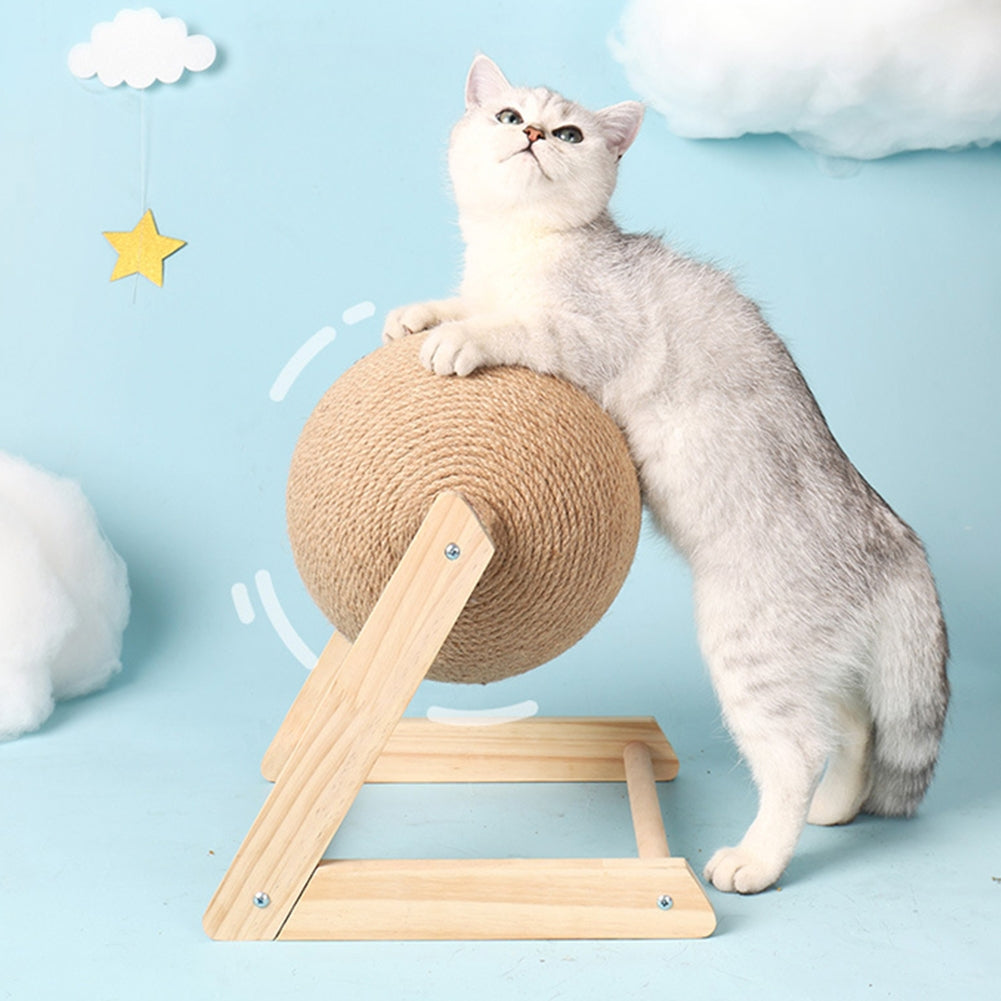 Cat Scratching Ball Toy Wear-resistant Cats Scratcher Sisal Rope Furniture Protector Grinding Paws Toys Pet Supplies V-shaped large