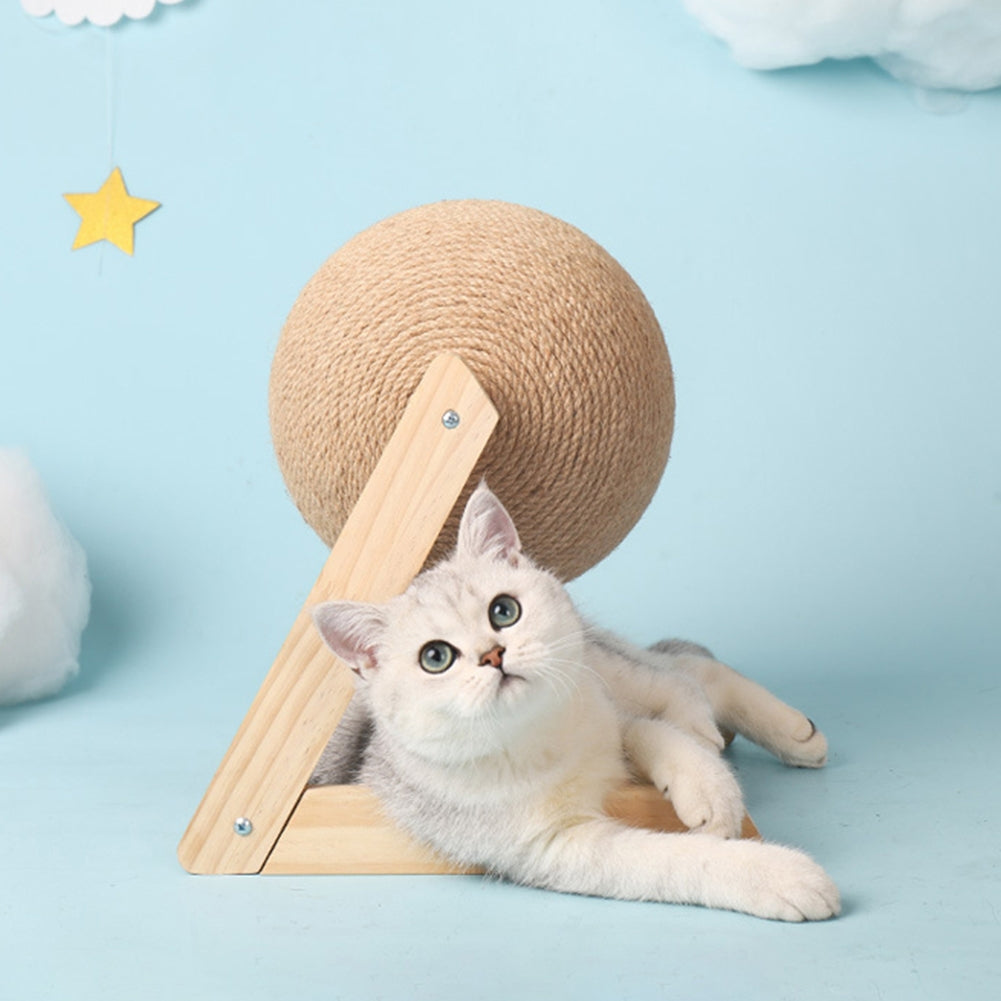 Cat Scratching Ball Toy Wear-resistant Cats Scratcher Sisal Rope Furniture Protector Grinding Paws Toys Pet Supplies V-shaped large