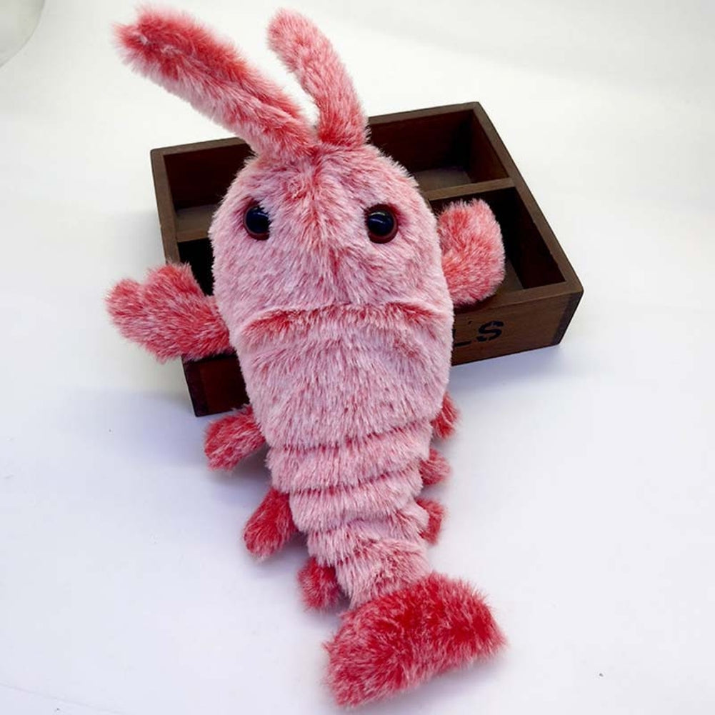 Cat Stuffed Interactive Toy Usb Charging Simulation Shrimp Pet Electric Jumping Lobster Dancing Plush Toys As shown in color