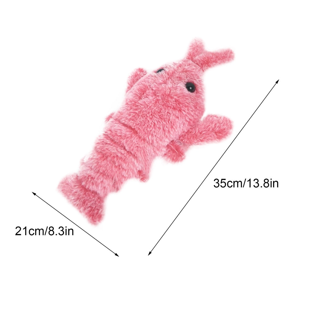 Cat Stuffed Interactive Toy Usb Charging Simulation Shrimp Pet Electric Jumping Lobster Dancing Plush Toys As shown in color