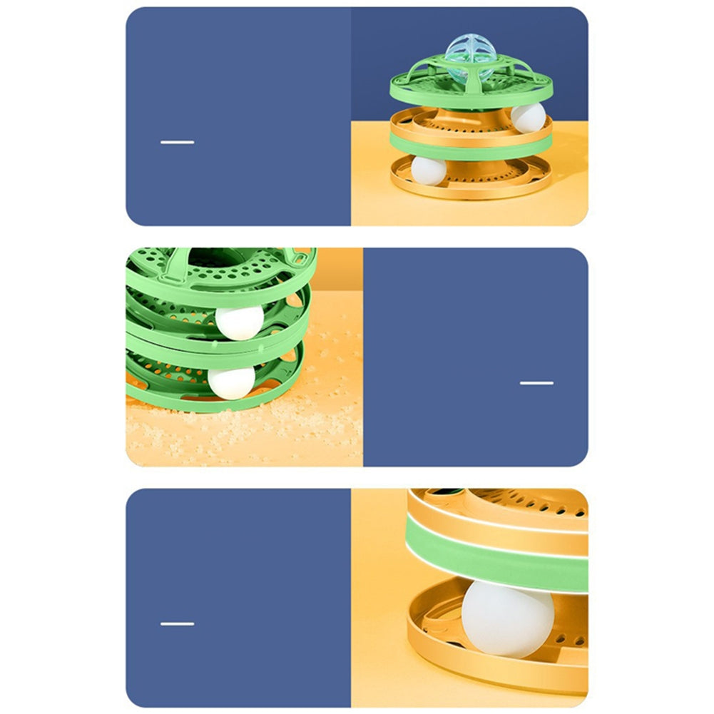 Cat Diy Turntable Ball Bite-resistant Scratch-resistant Funny Teaser Stick Boredom Toys Pet Supplies green universal