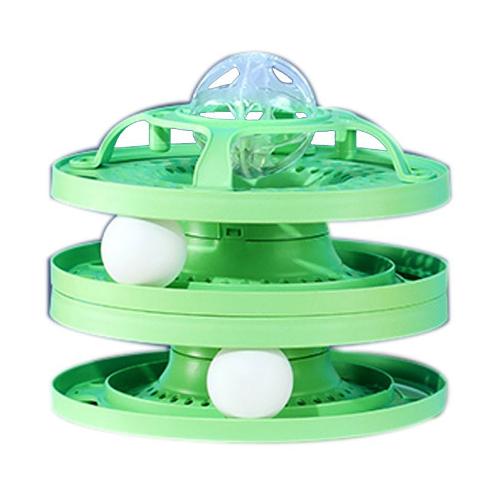 Cat Diy Turntable Ball Bite-resistant Scratch-resistant Funny Teaser Stick Boredom Toys Pet Supplies green universal