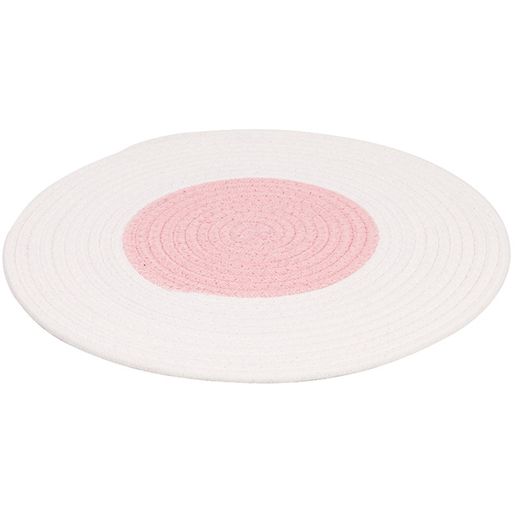 Pet Cat Round Scraper Mat Scratch-resistant Scratch Board Sleeping Blanket Sofa Furniture Protector pink