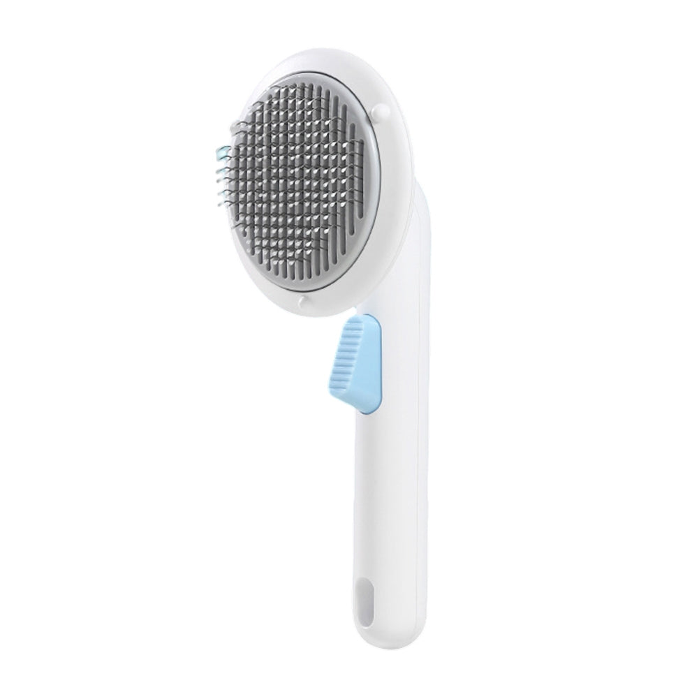 Pet Grooming Brush Hair Removal Comb Shedding Brush Self-cleaning Needle Comb Massage Tool Pets Supplies gray white