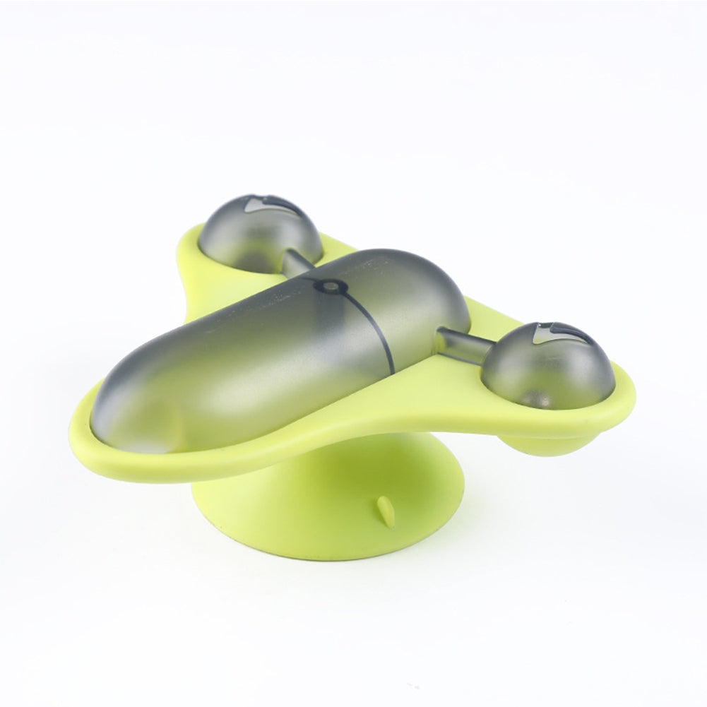 Automatic Rotating Plane Funny Cat Toy Leaking Food Cat Interactive Toy Puzzle Exercise Toys green