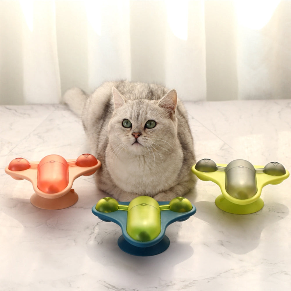 Automatic Rotating Plane Funny Cat Toy Leaking Food Cat Interactive Toy Puzzle Exercise Toys green