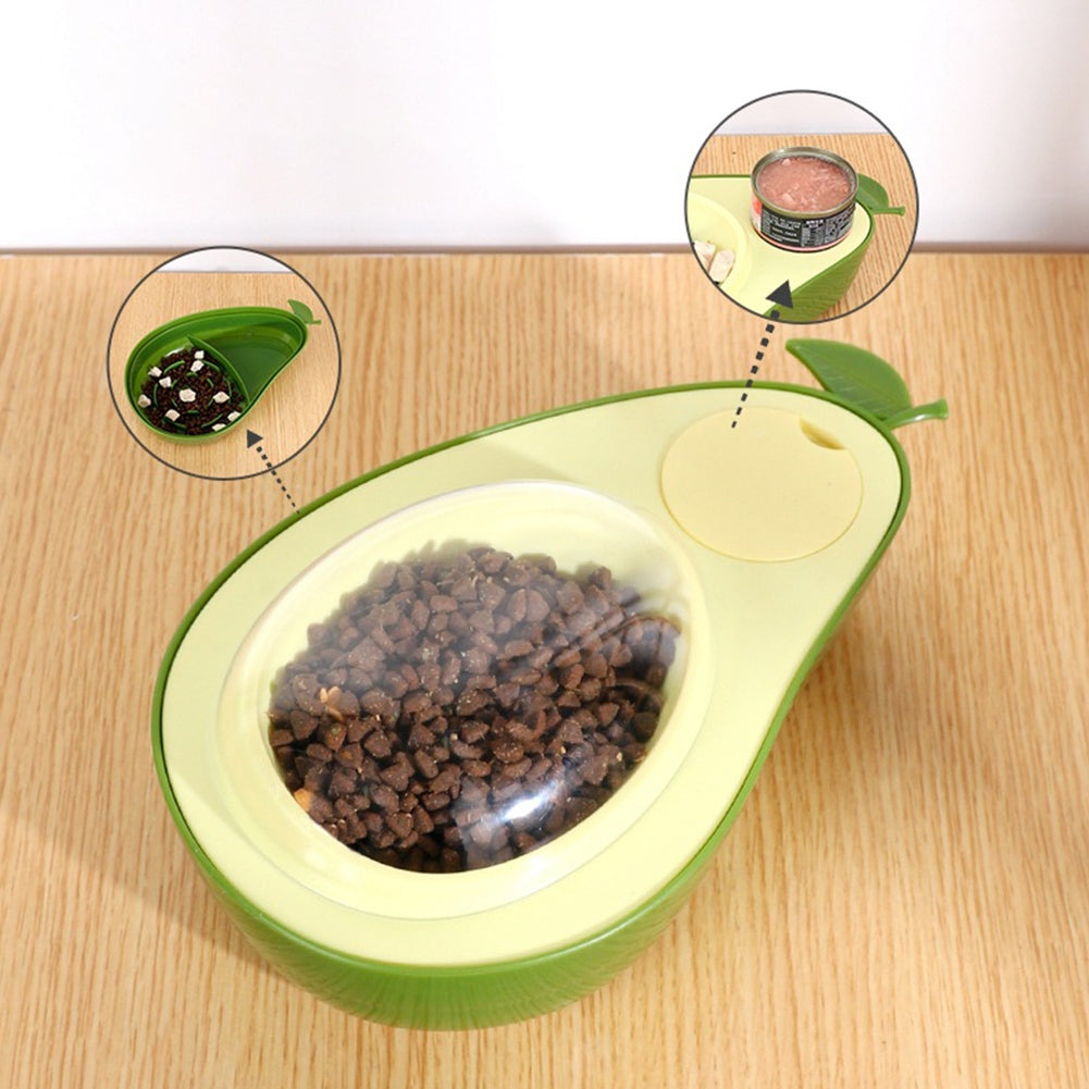 Pet Water Dispenser Feeder Cartoon Avocado Shape Multifunctional Anti-choking Pet Food Bowl For Small Medium Dogs Cats Water Dispenser