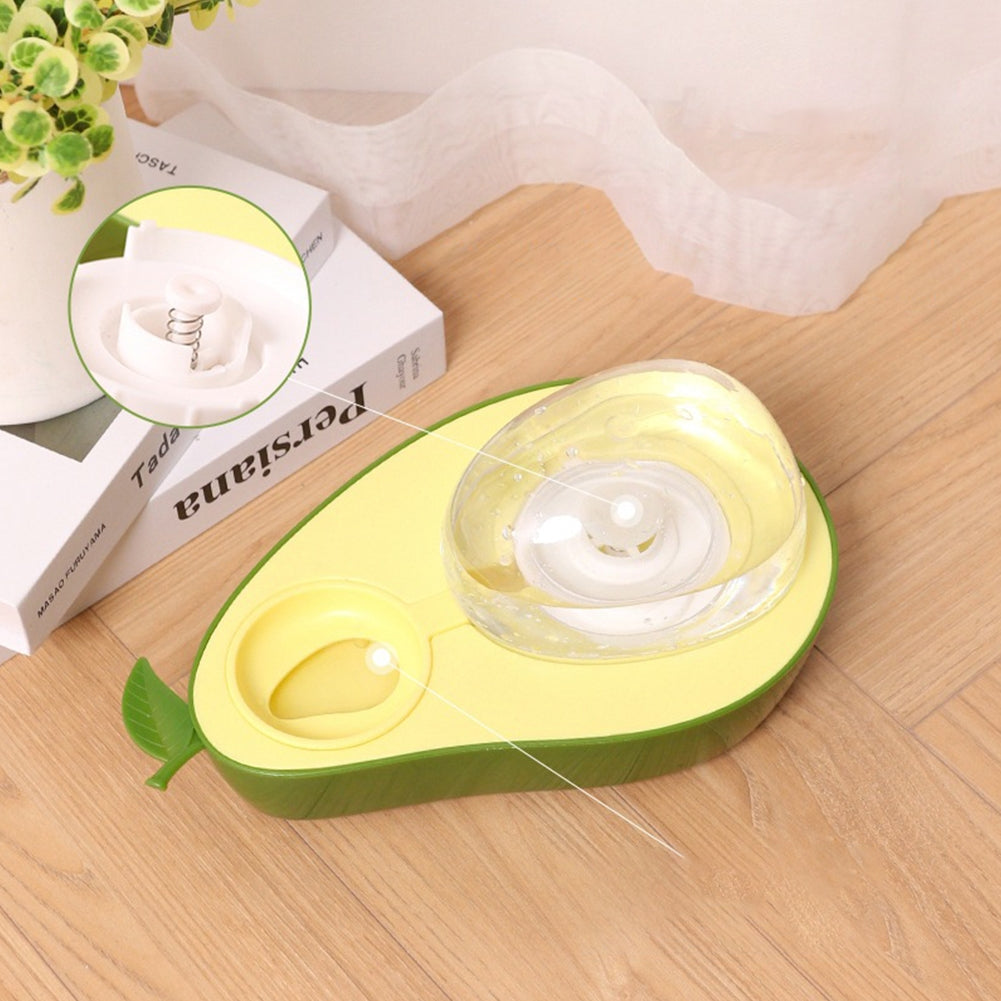 Pet Water Dispenser Feeder Cartoon Avocado Shape Multifunctional Anti-choking Pet Food Bowl For Small Medium Dogs Cats Water Dispenser