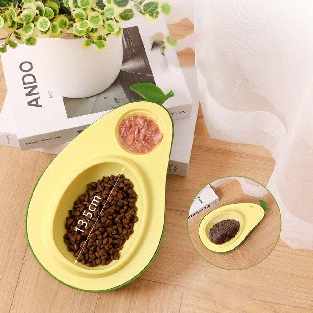 Pet Water Dispenser Feeder Cartoon Avocado Shape Multifunctional Anti-choking Pet Food Bowl For Small Medium Dogs Cats Water Dispenser