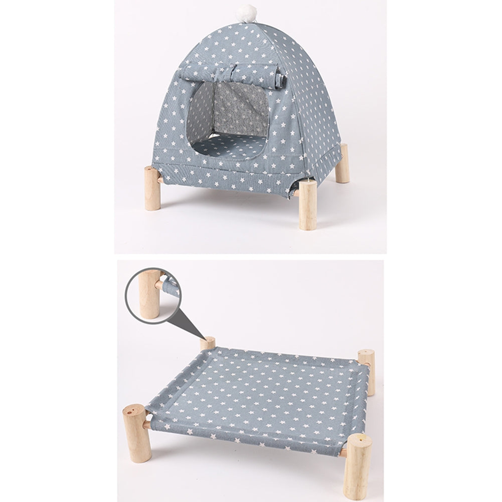 Cat Dog Kennel Pet Camp Bed Small Tent Summer Breathable Removable Washable Cat Mat House Pets Supplies tent camp bed