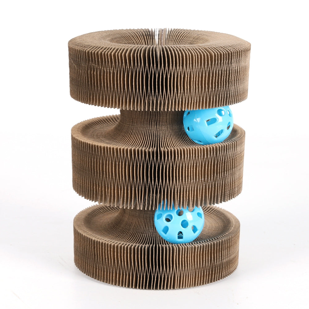 Pet Cat Scratching Board With Ball Grinding Claw Plate Playing Training Exercise Toys Pet Supplies Arch Bridge as shown