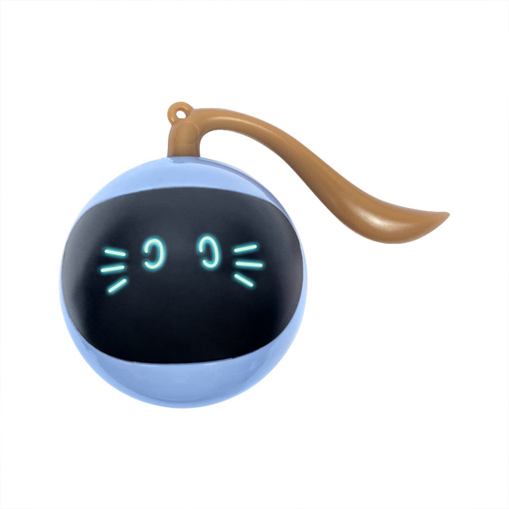 Pet Cat Ball Toys Electric Intelligent Automatic Interactive Usb Rechargeable Kitten Exercise Toys blue