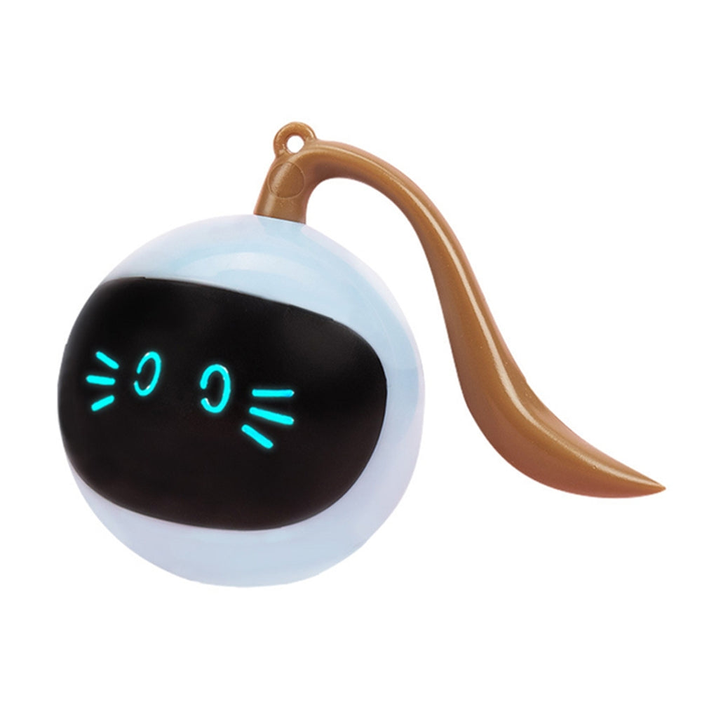 Pet Cat Ball Toys Electric Intelligent Automatic Interactive Usb Rechargeable Kitten Exercise Toys blue