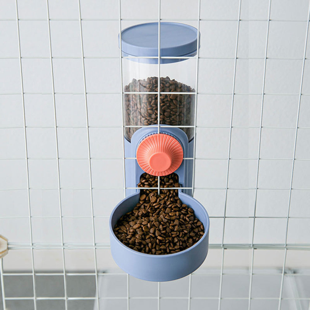 Cat Cage Hanging Automatic Feeding  Bowl Water Drinker Large Capacity 75 Degree Ramp Design Pet Supplies For Kitten Puppy Rabbit Blue [Water Drinker]