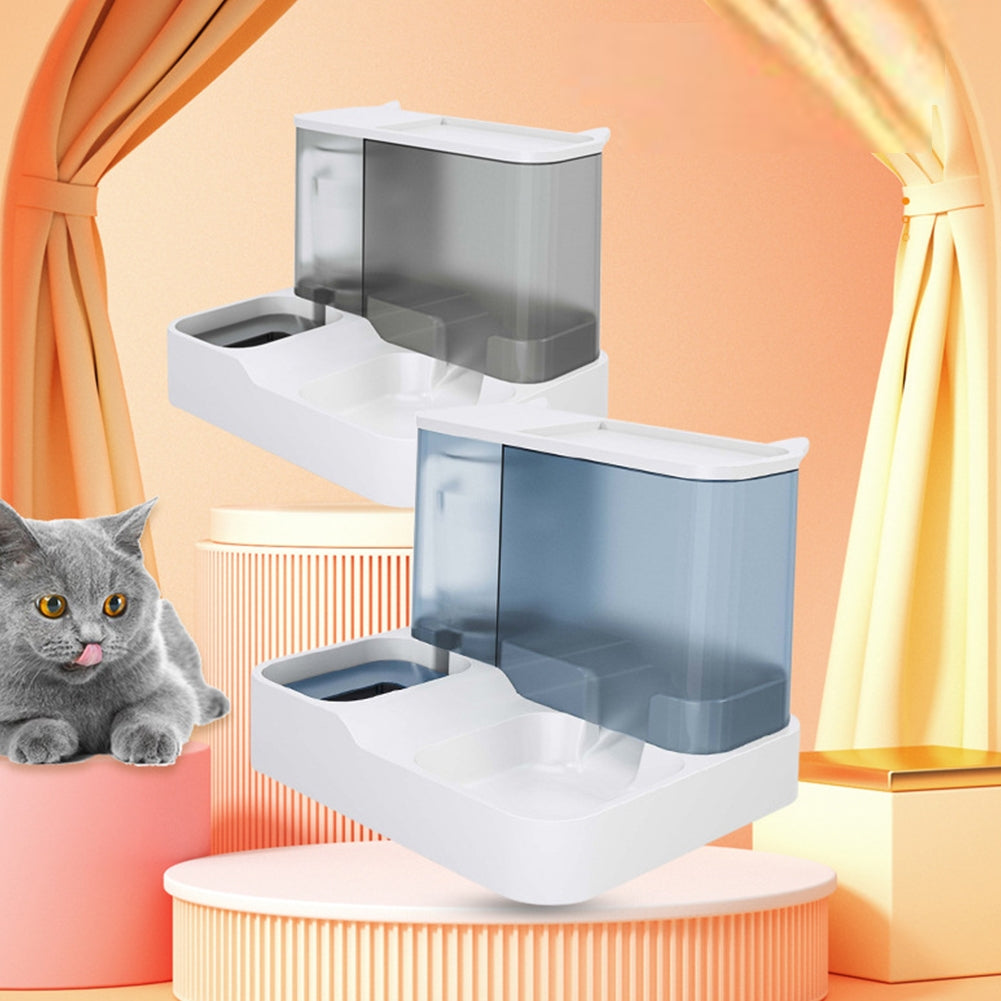 Pet Automatic Feeder Food Bowl Large Capacity Dry Wet Separation Ndog Cat Food Dispenser Pet Supplies pink