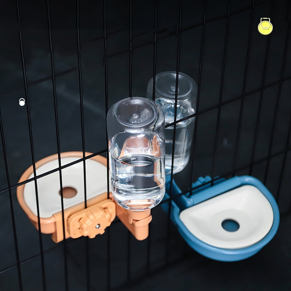 Pet Cage Hanging Water Dispenser 13cm Diameter Large Capacity Automatic Drinking Water Bowls Dog Cat Supplies Blue