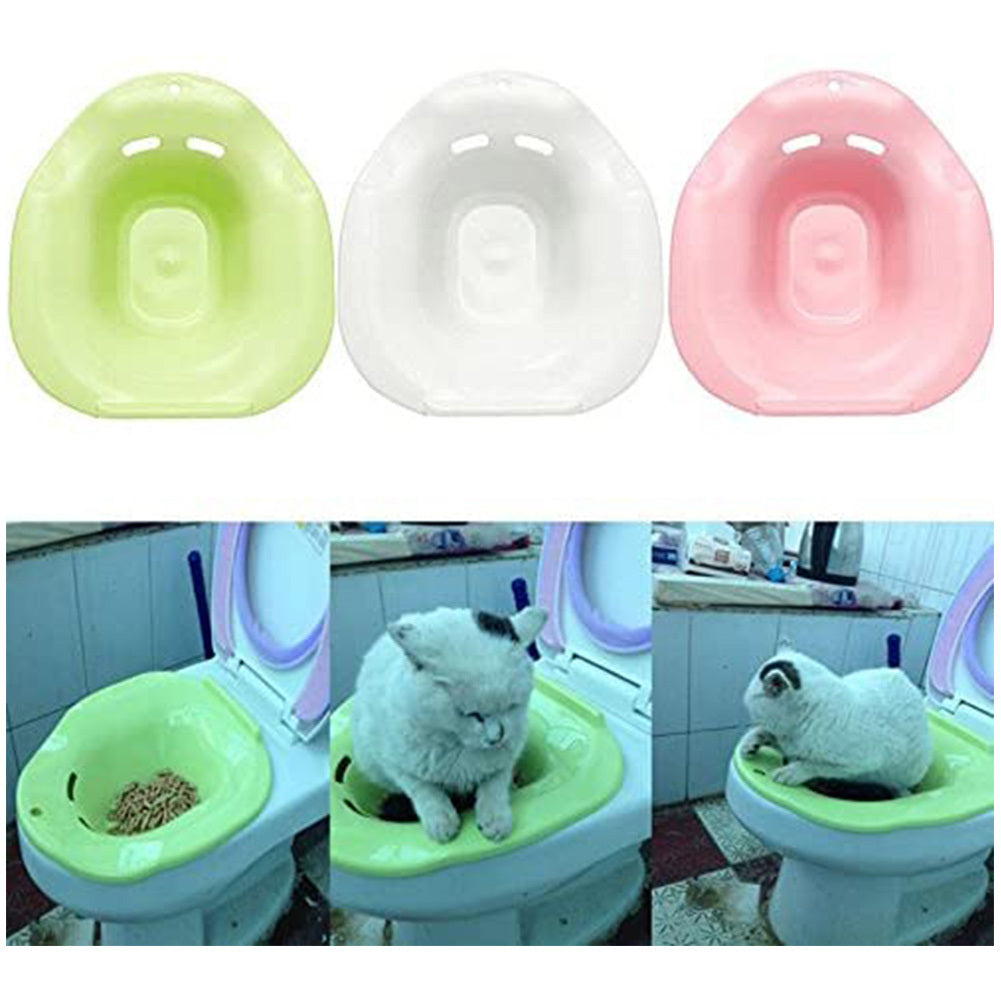 Bedpans Anti-splashing Cat Toilet Litter Container Tray for Pet Training blue