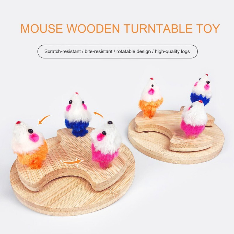 Simulation Mouse Scratching Plate Pet Cat Turntable Toy Scratcher Plate As shown in color_L