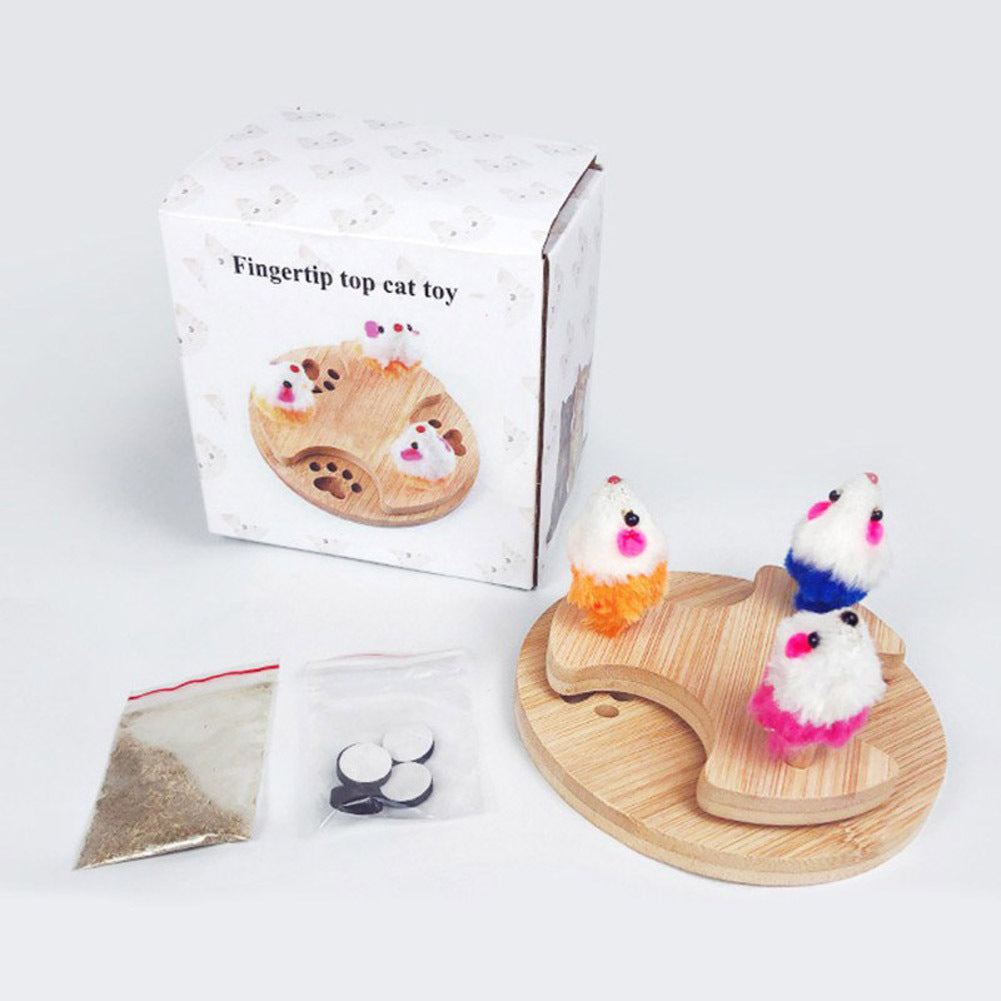 Simulation Mouse Scratching Plate Pet Cat Turntable Toy Scratcher Plate As shown in color_L