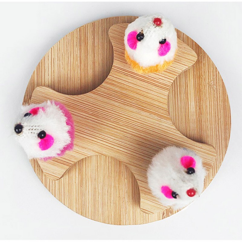 Simulation Mouse Scratching Plate Pet Cat Turntable Toy Scratcher Plate As shown in color_L