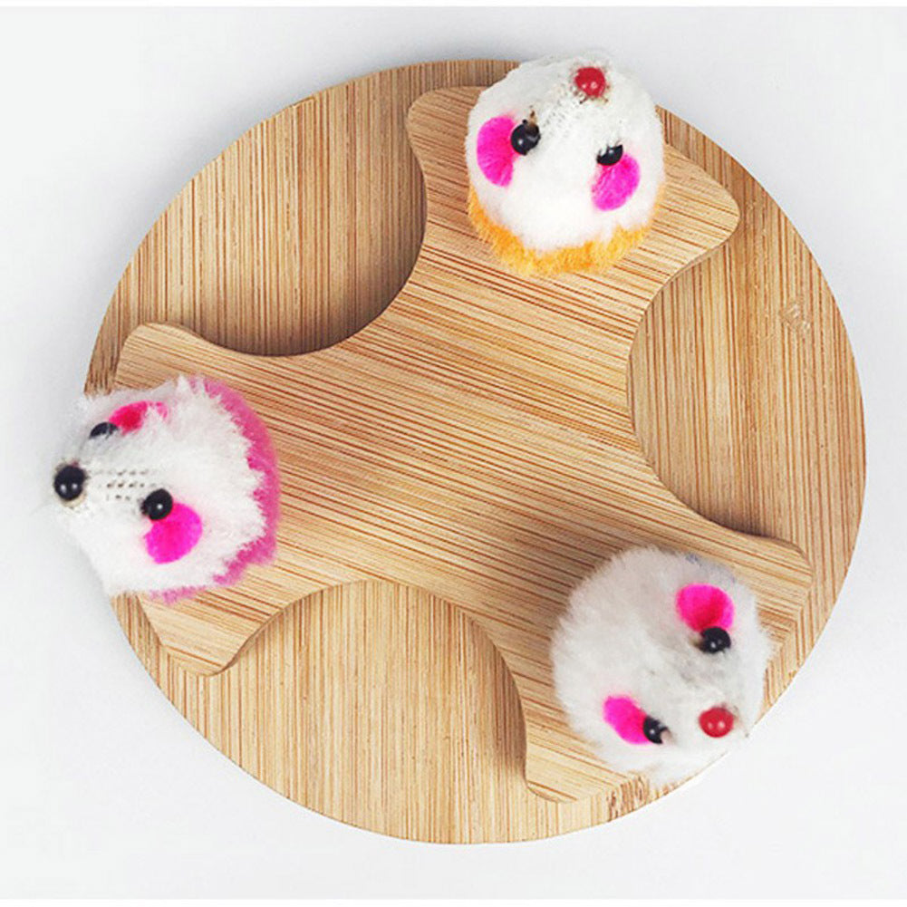 Simulation Mouse Scratching Plate Pet Cat Turntable Toy Scratcher Plate As shown in color_L