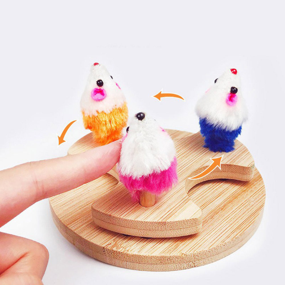 Simulation Mouse Scratching Plate Pet Cat Turntable Toy Scratcher Plate As shown in color_L