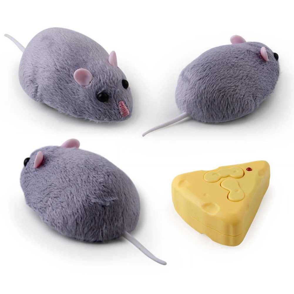 Wireless Remote Control Rat Toy Simulation Infrared Electronic Mouse Model for Cat Dog Scary Trick Toys Gray